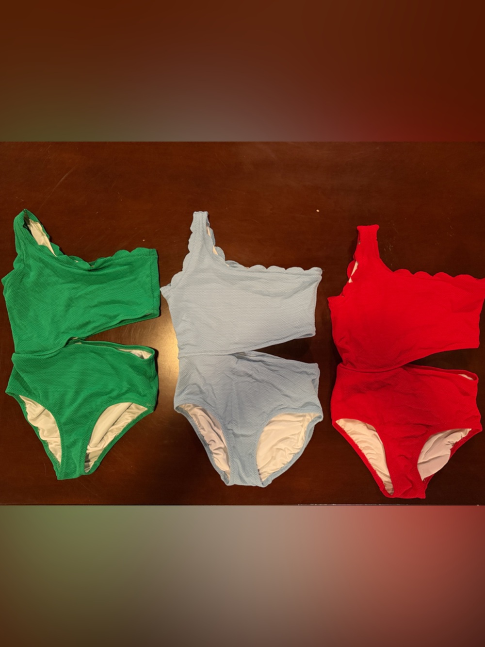 Set of 3 VGUC Size Medium (8) Girls Old Navy cut out one piece swimsuit